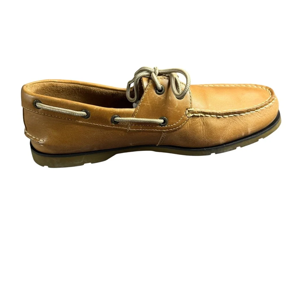 Sperry Top-Sider Authentic Original Tan Leather Boat Shoes Mens 10.5 M